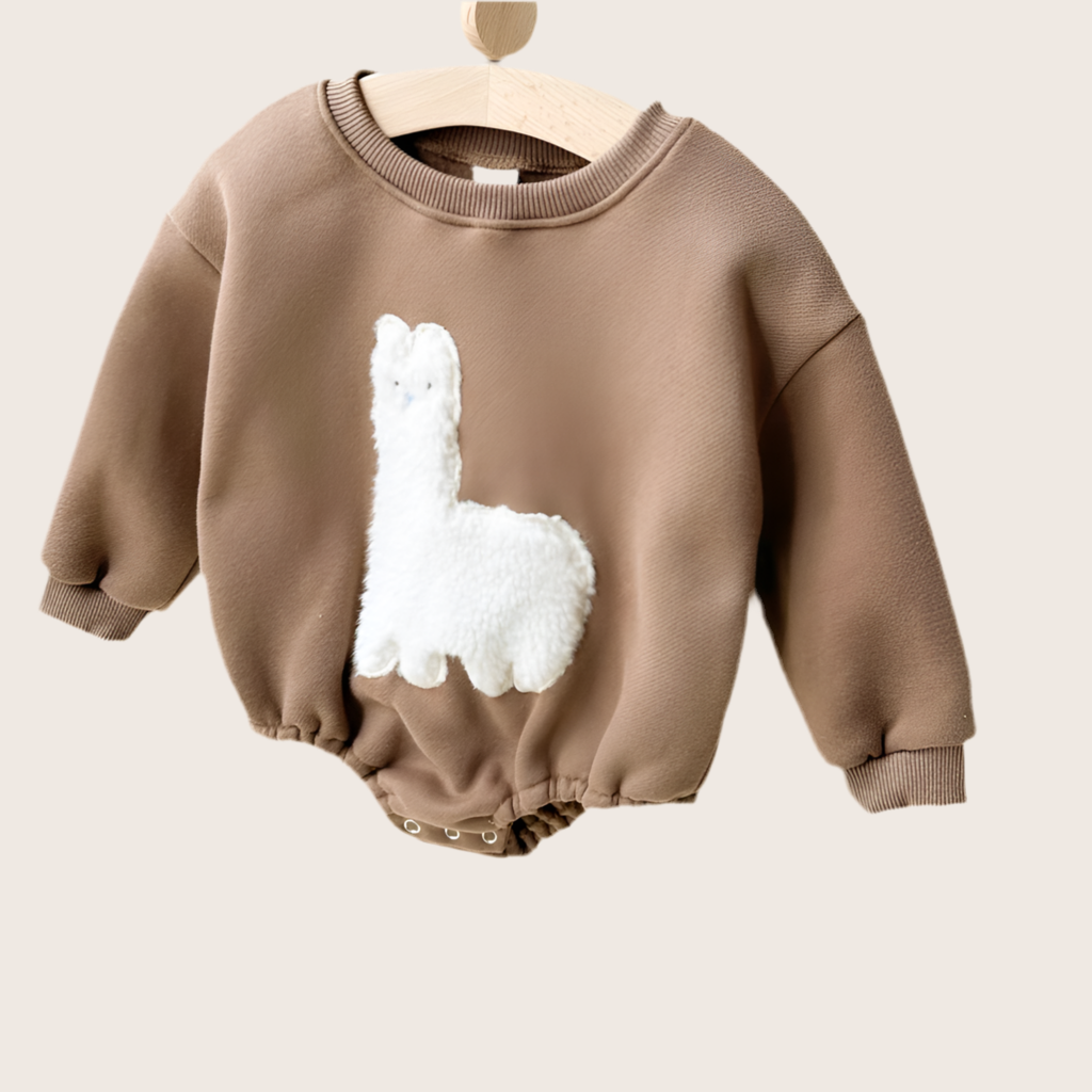 Llama long sleeve romper