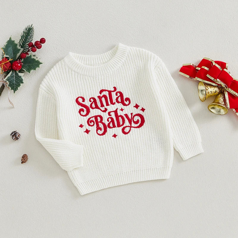 Christmas Knit Santa Baby Jumper