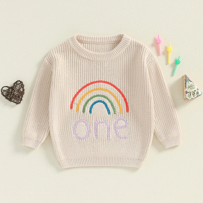 Rainbow First Birthday Jumper